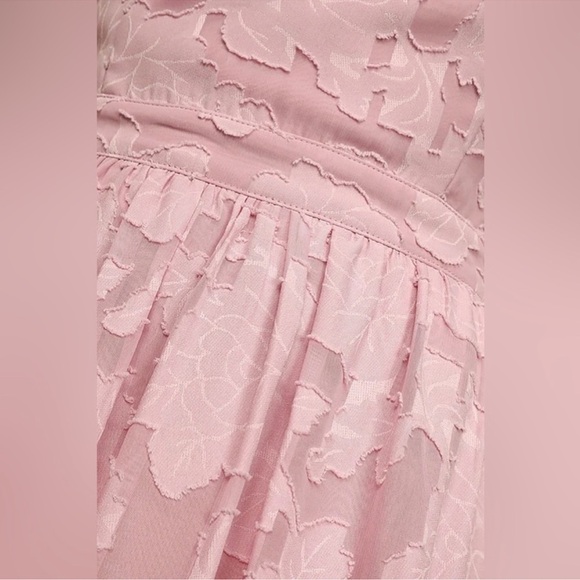 Lulu's Love and Beyond Mauve Pink Burnout Floral Maxi Dress XL Wedding Guest - Picture 5 of 14